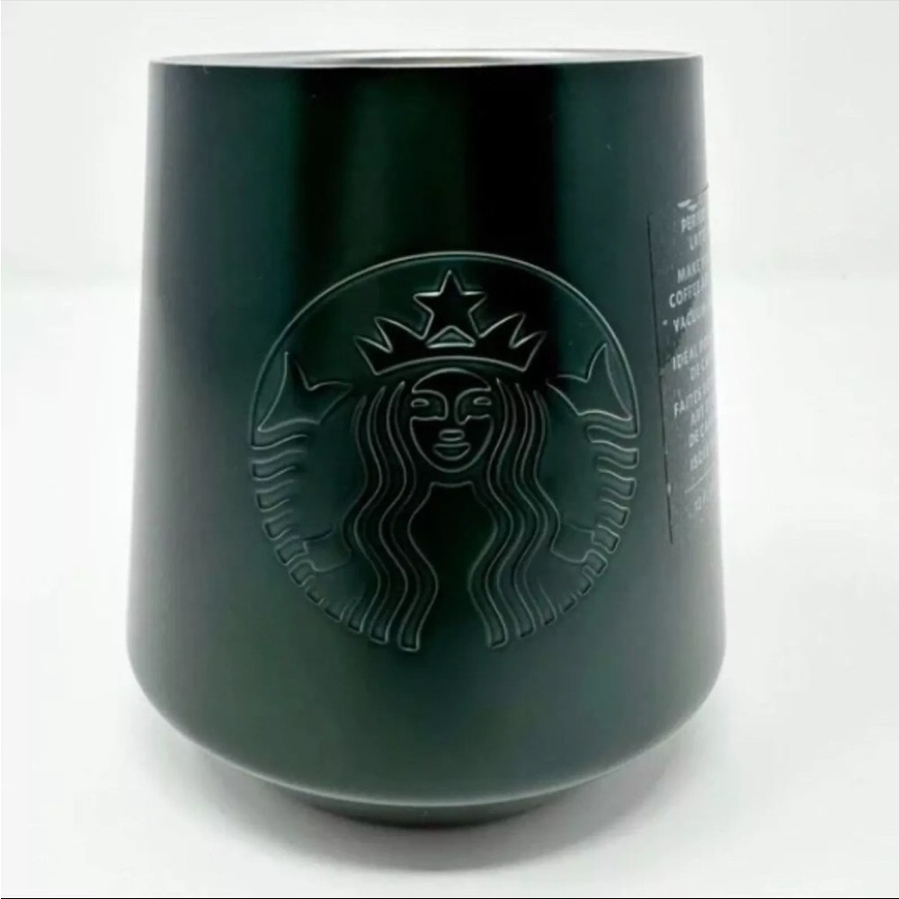 Starbucks Perfect Pour Latte Mug 12 Oz Green Stainless Steel No Handle New NWT